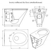 Унитаз подвесной без бака антивандальный ЧЕРТЕЖ